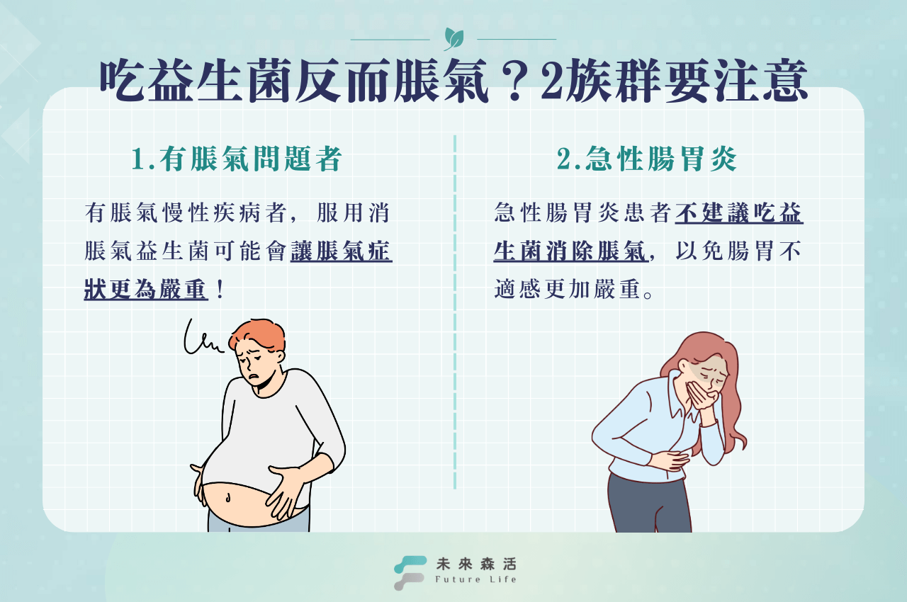 避免服用消脹氣益生菌2族群